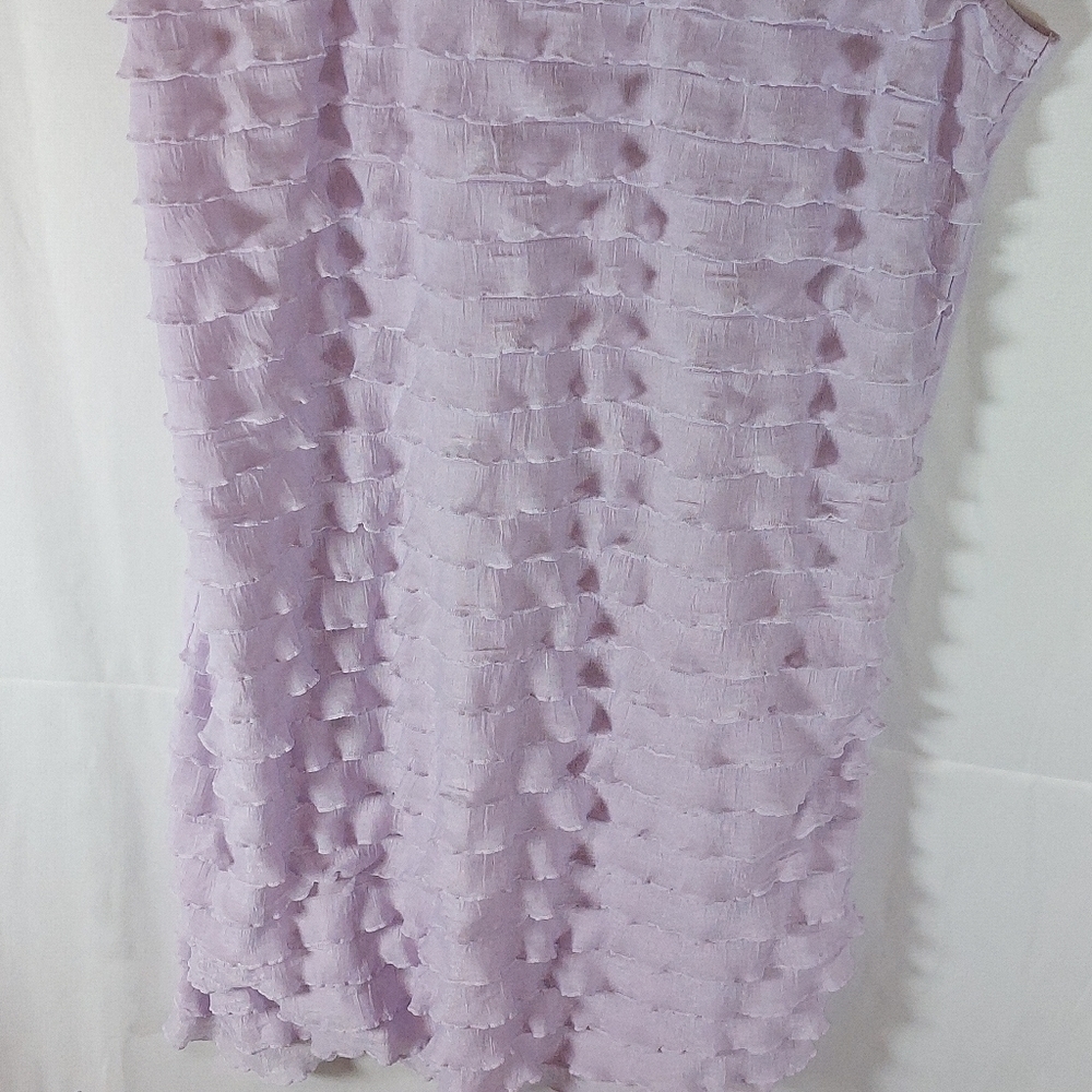 Women's Spirit Lavender Ruffled Top Size Small - Picture 2 of 4
